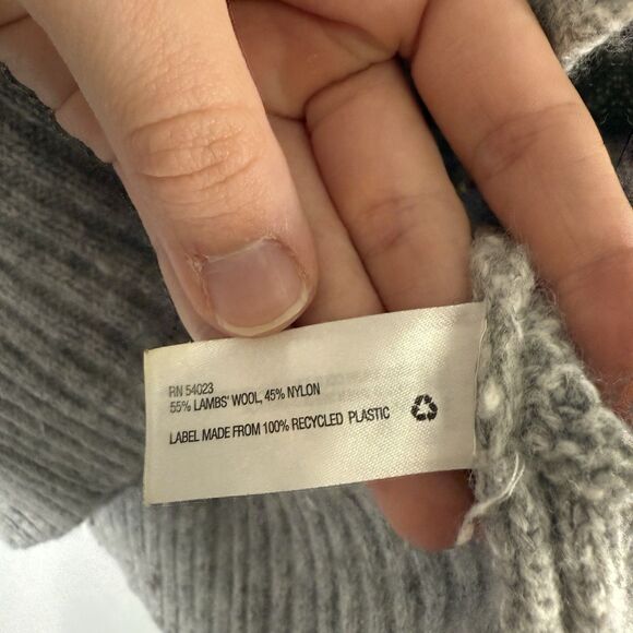 Gap Lambs Wool Blend Sweater Women's Small Cable Knit Turtleneck Pullover - Picture 7 of 11